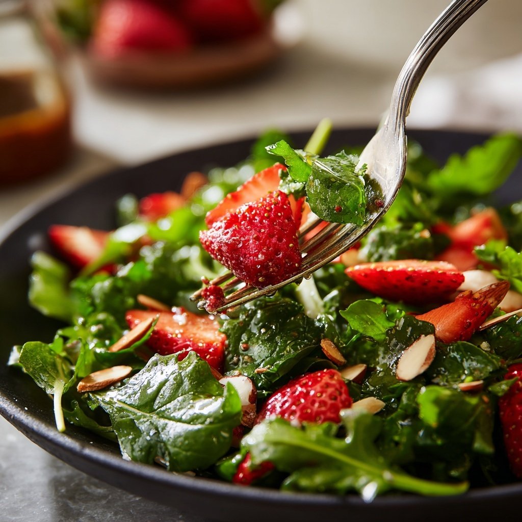 Arugula Salad with Strawberries and Almonds