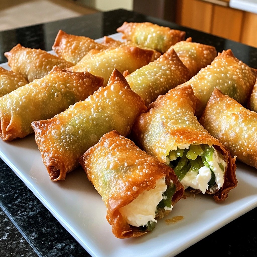 Tasty Finger Food Mini Jalapeno Popper Egg Rolls