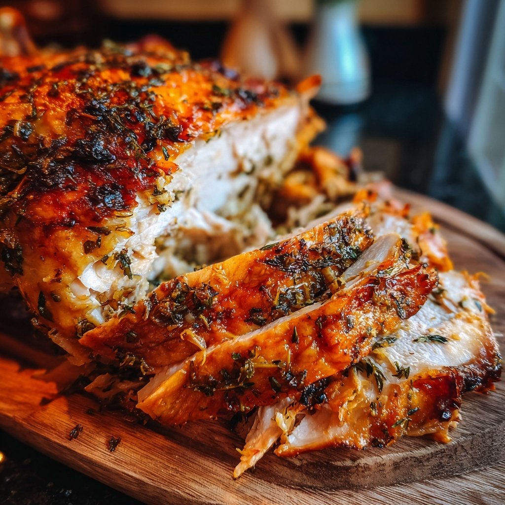 Seasonal & Festive Thanksgiving Herb Stuffed Turkey