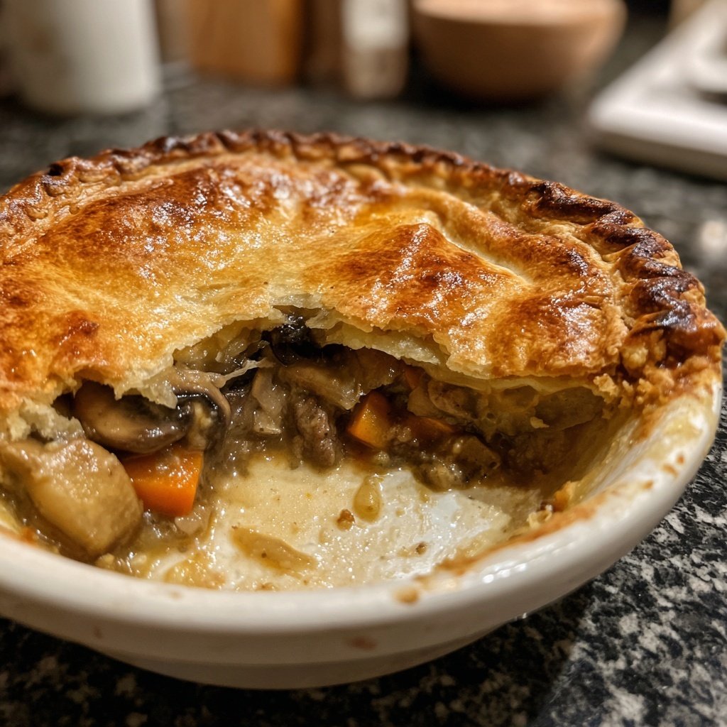 Comfort Food Beef and Mushroom Pot Pie