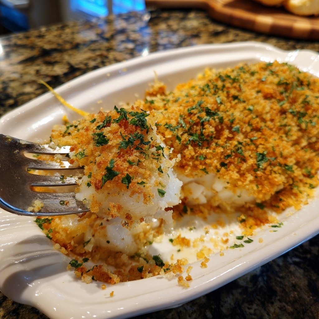 Baked Cod With Lemon Crumbs