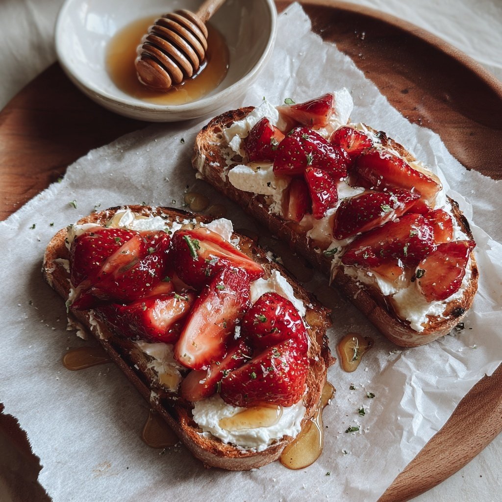 Strawberry Ricotta Toast