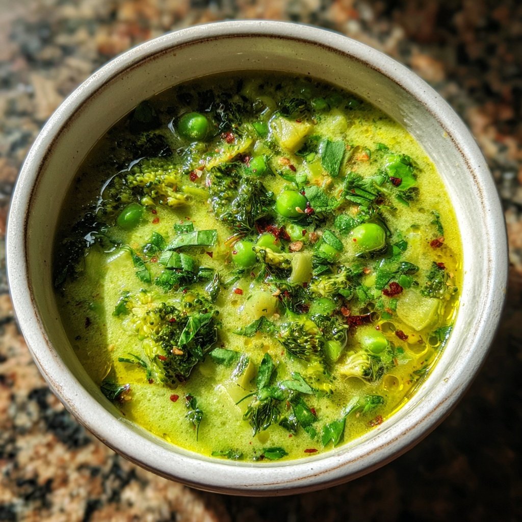Spring Broccoli And Pea Soup