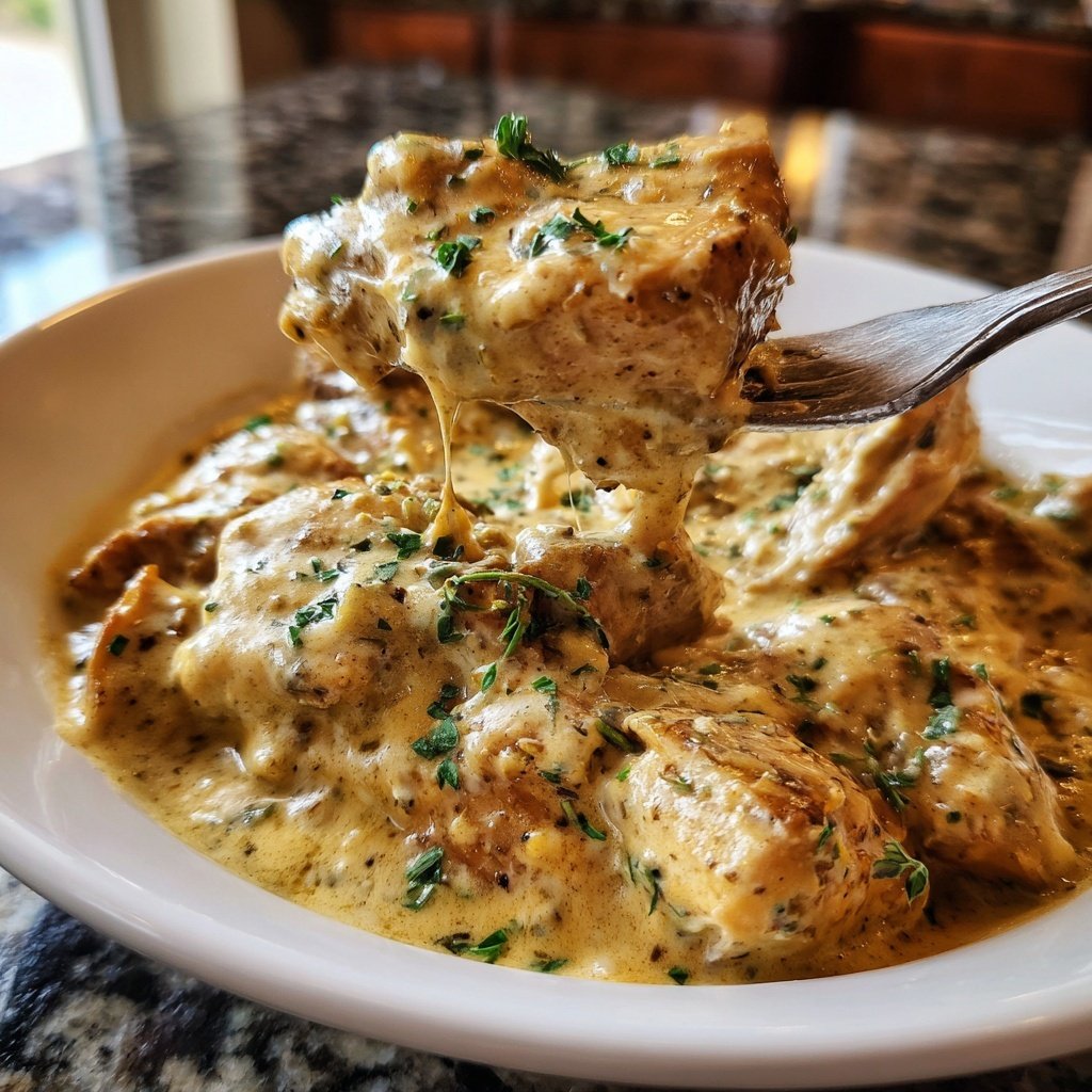 Irish Chicken in Whiskey Cream Sauce