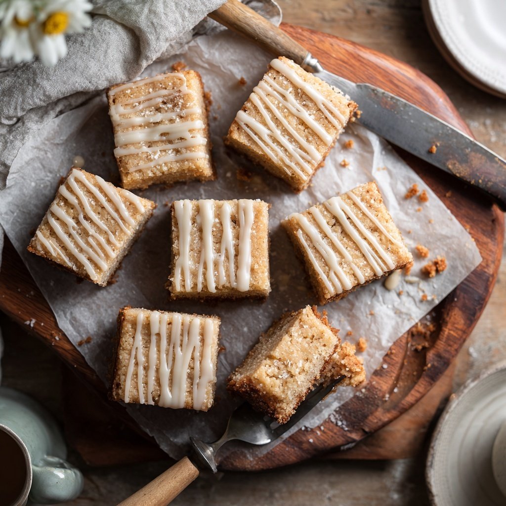Vanilla Bean Snack Cake Squares