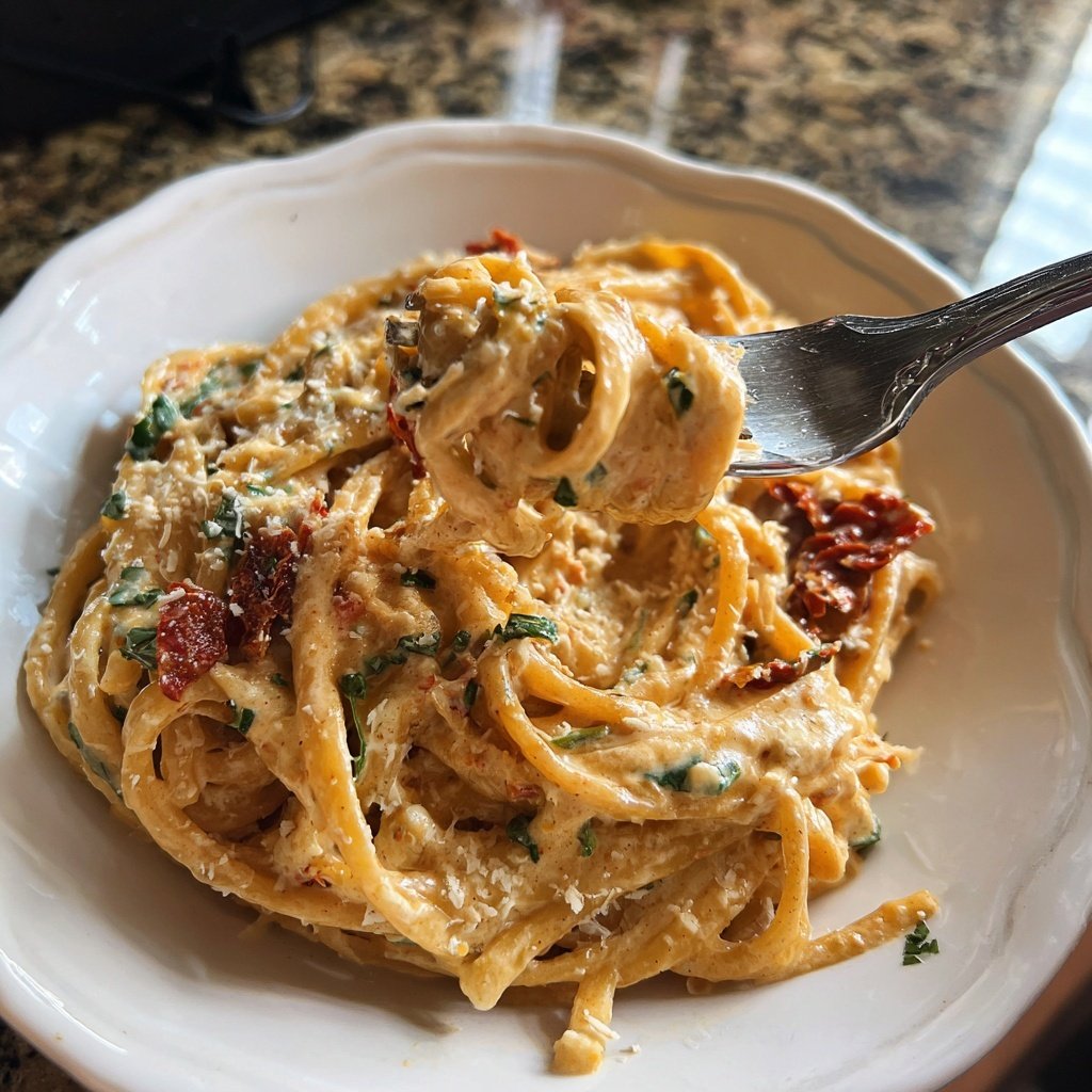 Creamy Sun Dried Tomato Pasta