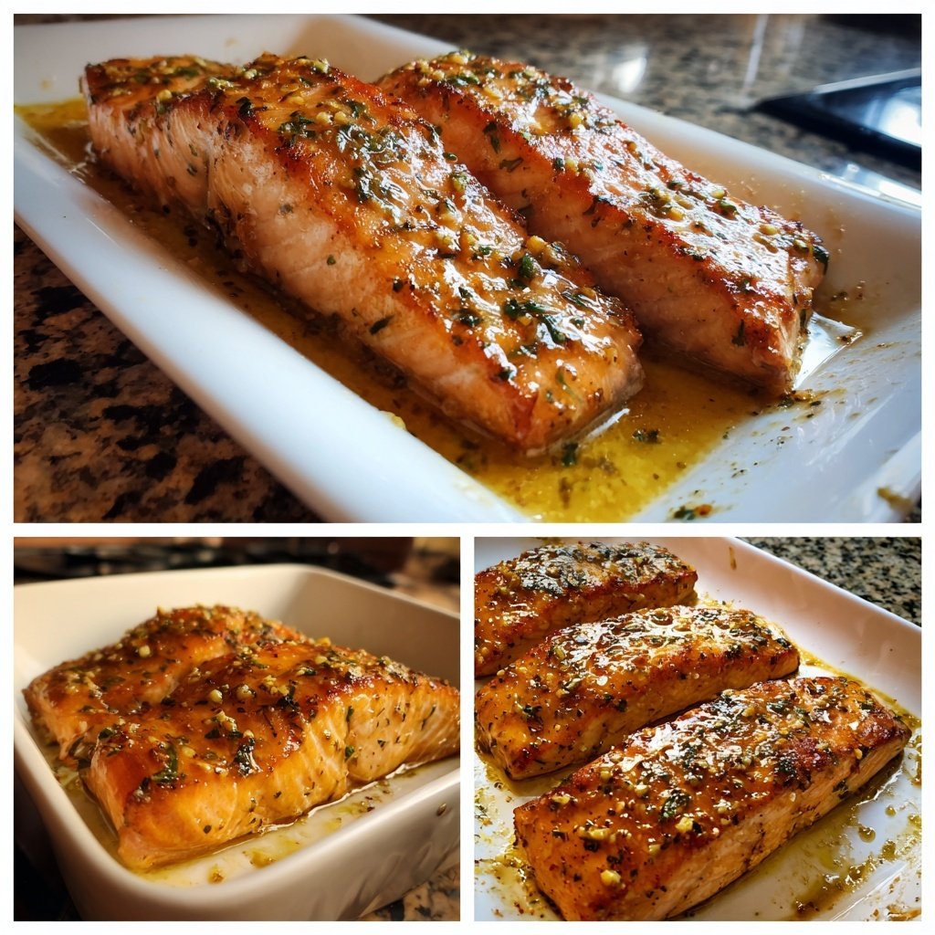 Air Fryer Salmon With Garlic Butter