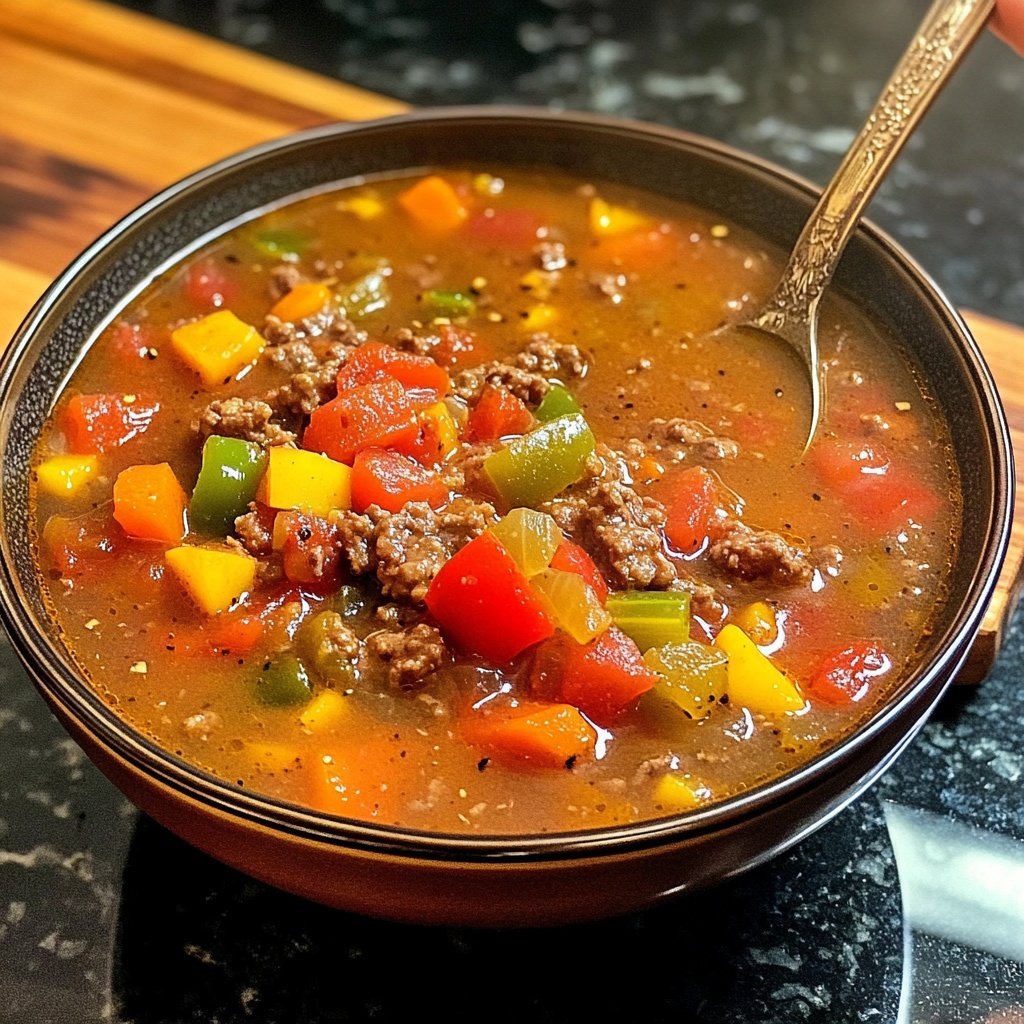 Loaded Hamburger Vegetable Soup